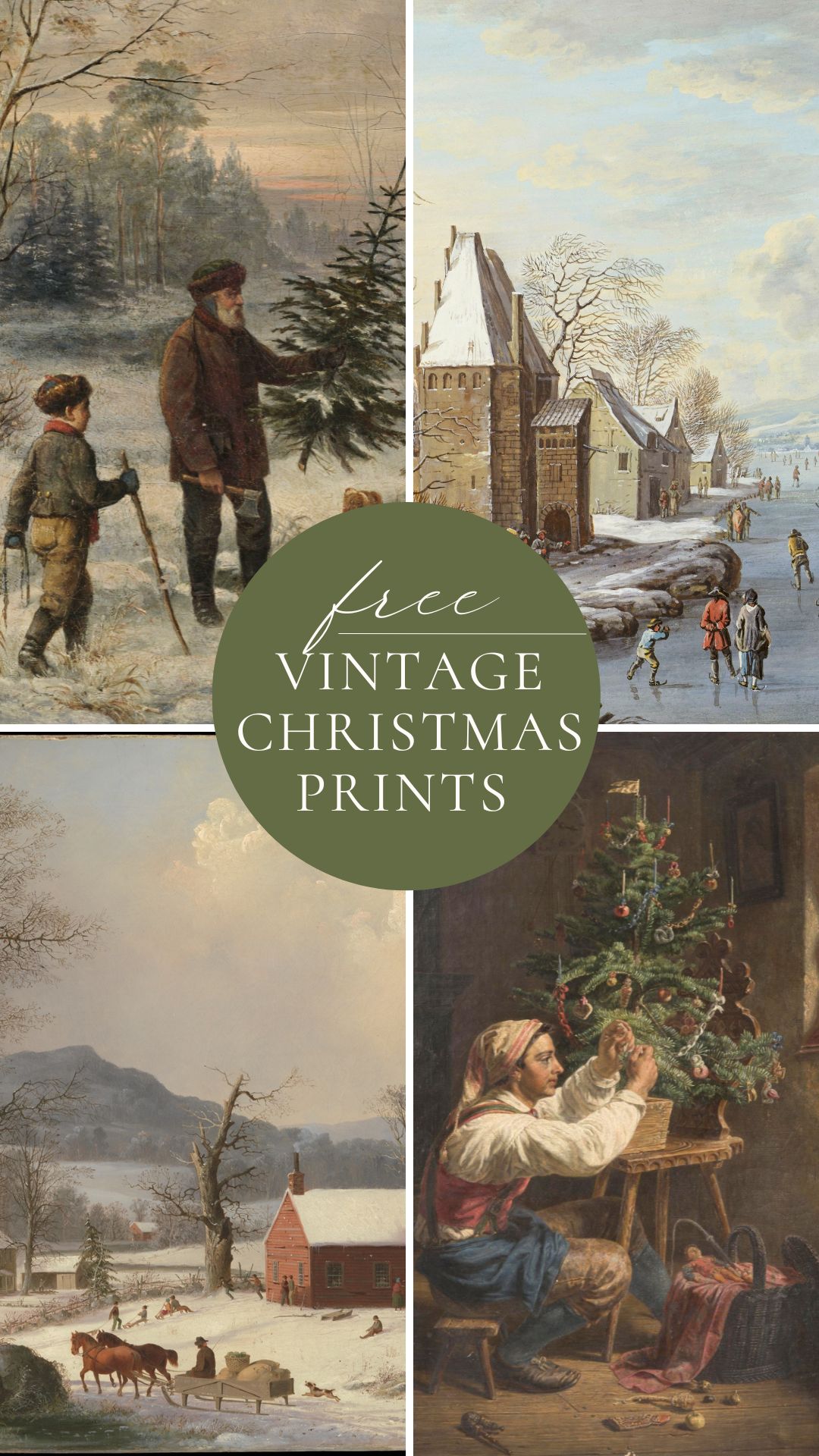 vintage winter village prints | amelia lawrence